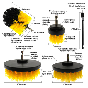 18pcs Drill Cleaning <strong>Brushes</strong> Attachments Set All Purpose <strong>Power</strong> <strong>Scrubber</strong> Electric Car Wash <strong>Brush</strong> for Auto Bathroom Kitchen Clean - Product Image 2