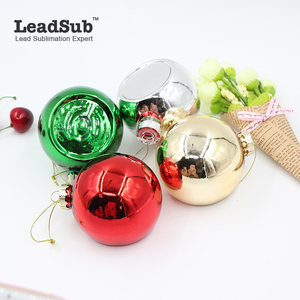 Photo personnalisée ornements d'arbre <span class=keywords><strong>de</strong></span> noël en plastique boule - Product Image 3
