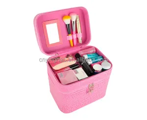 Wholesale Combined Durable Hardcover CheapColorful Custom PU Cosmetic Bag With Makeup Bags
