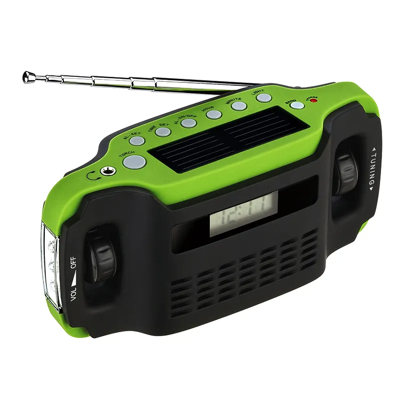 Portable FM Récepteur radio-Réveil torche