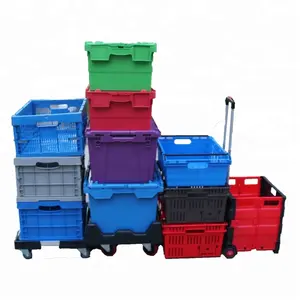 Hochwertige industrielle Kunststoff-Aufbewahrung kiste Kunststoff-Umzugs karton mit Deckel Kisten behälter Kunststoff-Umzugs kiste