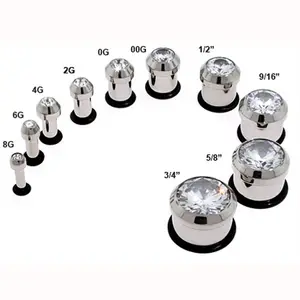 Tai Cắm Xuyên Tai Đo Với Đá CZ - Product Image 1