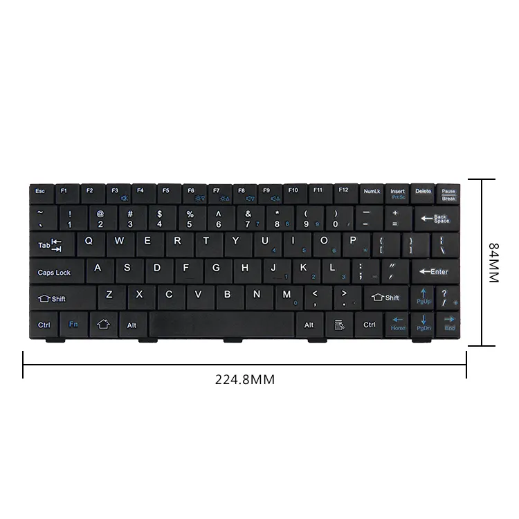 9 بوصة 82 مفاتيح الأسود oem سليم كمبيوتر محمول لوحة المفاتيح المدمج في لوحة مفاتيح داخلية