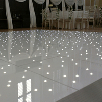 Piste de danse étoilée scintillante ABS avec LED RGB et contrôle DMX512/activation sonore pour mariage
