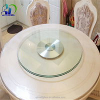 60cm 70cm 80cm 90cm rundes gehärtetes Glas Lazy Susan Turntable, Klarglas Tischplatte