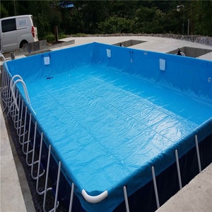 Piscina Inflable Grande para Exteriores, Piscina Cuadrada Rectangular <span class=keywords><strong>con</strong></span> Marco de Acero Metálico para Niños, Juegos Acuáticos, Tobogán de Obstáculos - Product Image 2