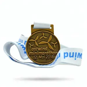 Fornecedor chinês de Vendas Diretas de Liga de Zinco Mini Maratona Medalha