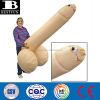 Réplique géante gonflable de pénis factice en plastique pour la publicité, modèle de pénis gonflable pour exposition, accessoires de blague pour fêtes