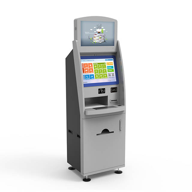 Двойной экран дисплей лотерейный билет киоск Банкомат станция для зарядки монитор терминал биометрический сенсорный экран киоск поставщик
