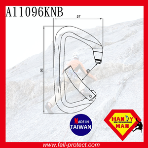 Alpinismo de aluminio 25KN, escalada con puerta doblada, mosquetón - Product Image 2