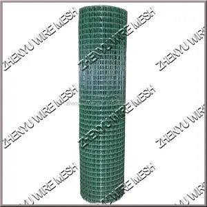 0.7/1.5mm verde/preto revestido de vinil fio soldado mesh 1x1 polegadas PVC revestido engranzamento de fio soldado malha 1/2x 1/2 3/4x 3/4 "(preço baixo, fábrica)