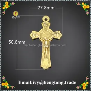 Alibaba, оптовая продажа, Золотой металлический мини-крест с антикварным покрытием, крест с розам, детали для ювелирных изделий, очаровательный крест