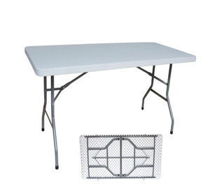 Tavolo da Picnic Rettangolare in <span class=keywords><strong>Plastica</strong></span> con Gambe Pieghevoli per Catering e Uso Esterno, 5-6 Piedi - Product Image 1