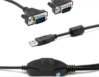 Convertidor Serial USB 2.0 RS232 Profesional de 2 Puertos FTDI DB9 con LED RX/TX para Impresora, Transmisión de Datos de Alta Velocidad