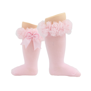 <span class=keywords><strong>Calcetines</strong></span> de bebé de <span class=keywords><strong>encaje</strong></span> 3D, cómodos y bonitos, nuevo diseño <span class=keywords><strong>para</strong></span> chica adolescente, hasta la rodilla, <span class=keywords><strong>con</strong></span> lazo, de algodón, antideslizantes, transpirables, desechables <span class=keywords><strong>para</strong></span> - Product Image 1