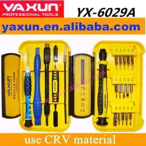 Kit de herramientas de reparación de destornilladores de precisión YX6029A para tabletas iphone, portátiles, teléfonos inteligentes Samsung Blackberry iPad, nuevo producto de 2015