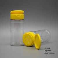 Libre de la muestra libre de BPA calidad alimentaria 100ml gordo lindo sal contenedor vacío saborizante flip botella de tapa de plástico de pet especias tarro redondo