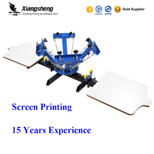 4 màu 2 trạm serigrafia áo thun lụa màn hình in ấn máy - Product Image 4