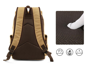 Hot Sale Canvas Backpack Hiking Vintage School Bag for Men <strong>Women</strong> Travel Rucksack <strong>Back</strong> <strong>Pack</strong> - Product Image 2