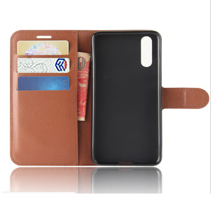 Folio Litchi Grain PU <span class=keywords><strong>téléphone</strong></span> à <span class=keywords><strong>clapet</strong></span> Etui pour Huawei P20 - Product Image 2