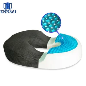 Shape Pillow Cool Gel Memory Foam Donut Cushion Shaped Tailbone Seat Pillow For Hemmoroid Treatment Coccyx Pain Relief