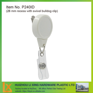Vòng Xoắn miễn phí 32 mm diam có thể thu vào huy hiệu chủ với xoay Bulldog clip, ID dây đeo--Hốc 26 mm - Product Image 4