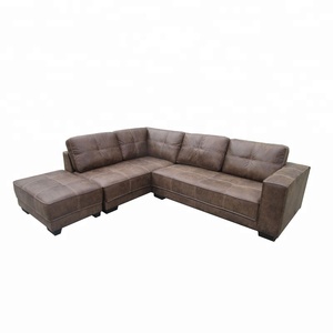 Conjunto de sofá de couro de sala de estar em forma de l - Product Image 1