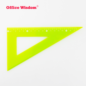 Juego de Reglas Geométricas de Alta Calidad, Regla Triangular de Plástico de Color Escolar, Transportador, Juego de Reglas de 12 Pulgadas, 4 Piezas - Product Image 6
