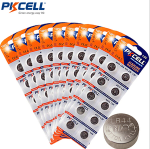 PKCELL 1.5V alkalische schaltfläche zelle lr44 ag13 ag3 ag10 ag1 für uhr und spielzeug ag10 taste alkaline zell