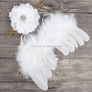 Accessoires de photographie pour nouveau-né, vêtements de Studio pour enfants, bandeaux en dentelle et ailes d'ange, accessoire Photo d'anniversaire pour bébé