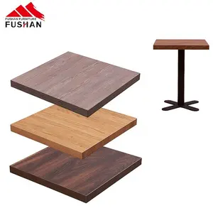 Design moderno novo modelo pequeno redondo quadrado mesa de jantar conjunto café restaurante melamina mesa superior para venda