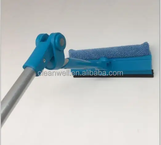 3 in 1 extendable bendable window squeegee with telescopic aluminum handle