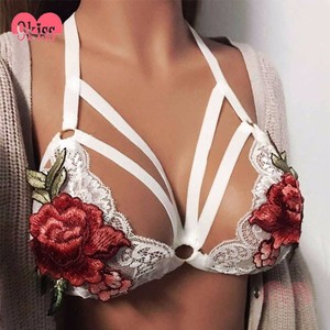 Diseño atractivo Strappy Lace Bustier Bralette Ropa Interior Escarpada Europea - Product Image 5