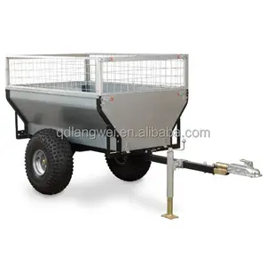Heavy duty outdoor utility atv log trailer