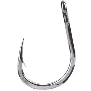 สูงคาร์บอนสแตนเลสสตีลปลาหมึกยักษ์ตะขอตกปลาทะเลวงกลม Mustad สำหรับน้ำเค็มและน้ำจืด