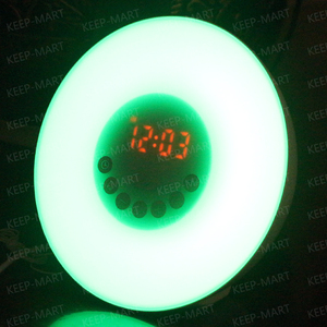 Thiên Nhiên Âm Thanh <span class=keywords><strong>LED</strong></span> Kỹ Thuật Số Hiển Thị Thời Gian 7 Màu Sắc Thay Đổi Thức Dậy Ánh Sáng Mặt Trời Mọc Mô Phỏng Trẻ Em Đồng Hồ Báo Thức - Product Image 3