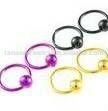 colorido de acero quirúrgico del grano en cautividad con anillo de la joyería piercing bcr - Product Image 2