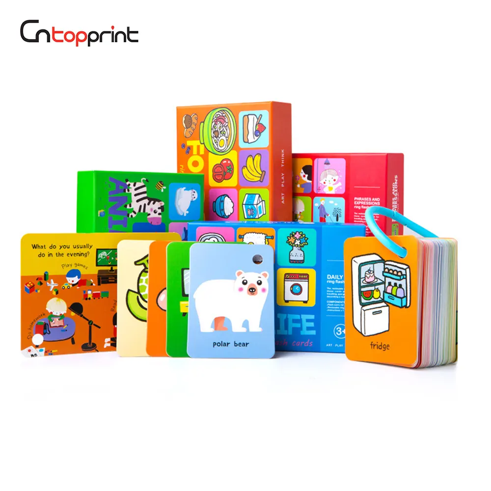 Custom Afdrukken Kinderen Bingo Grafische Geheugen Trading Papier Board Card Game