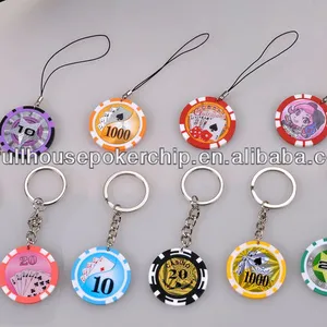 Casino poker chip sleutelhanger