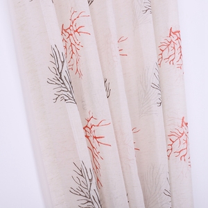 Conception personnalisée broderie pure rideau polyester rideau en toile <span class=keywords><strong>de</strong></span> <span class=keywords><strong>lin</strong></span> pour windows - Product Image 3