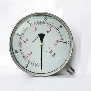 Customized 200mm 8inch Full stainless steel pressure gauge manometer 70bar 1000psi Glycerin filled