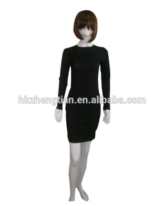 sexy de moda para mujer de la rodilla- longitud casual club vestido <span class=keywords><strong>fiesta</strong></span> negro vendaje bodycon vestido de manga larga - Product Image 1