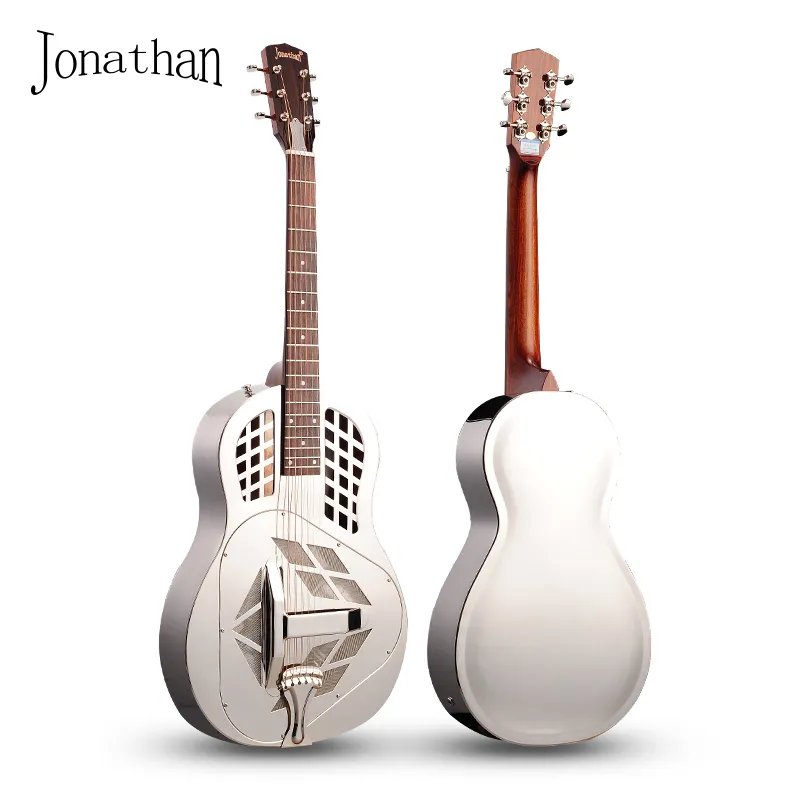 19 श्रृंखला जोनाथन गुंजयमान यंत्र गिटार, resophonic गिटार, धातु शरीर Duolian गिटार