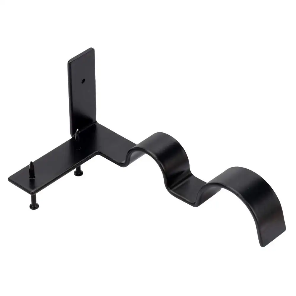 Double Curtain Rod Holders Brackets Hang Curtain Brackets for Window Bedroom Home Decoration