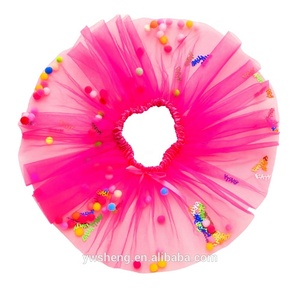 2019 venta al por mayor vestido de las niñas-Feliz cumpleaños princesa de hadas Pom <span class=keywords><strong>Tutu</strong></span> falda - Product Image 4
