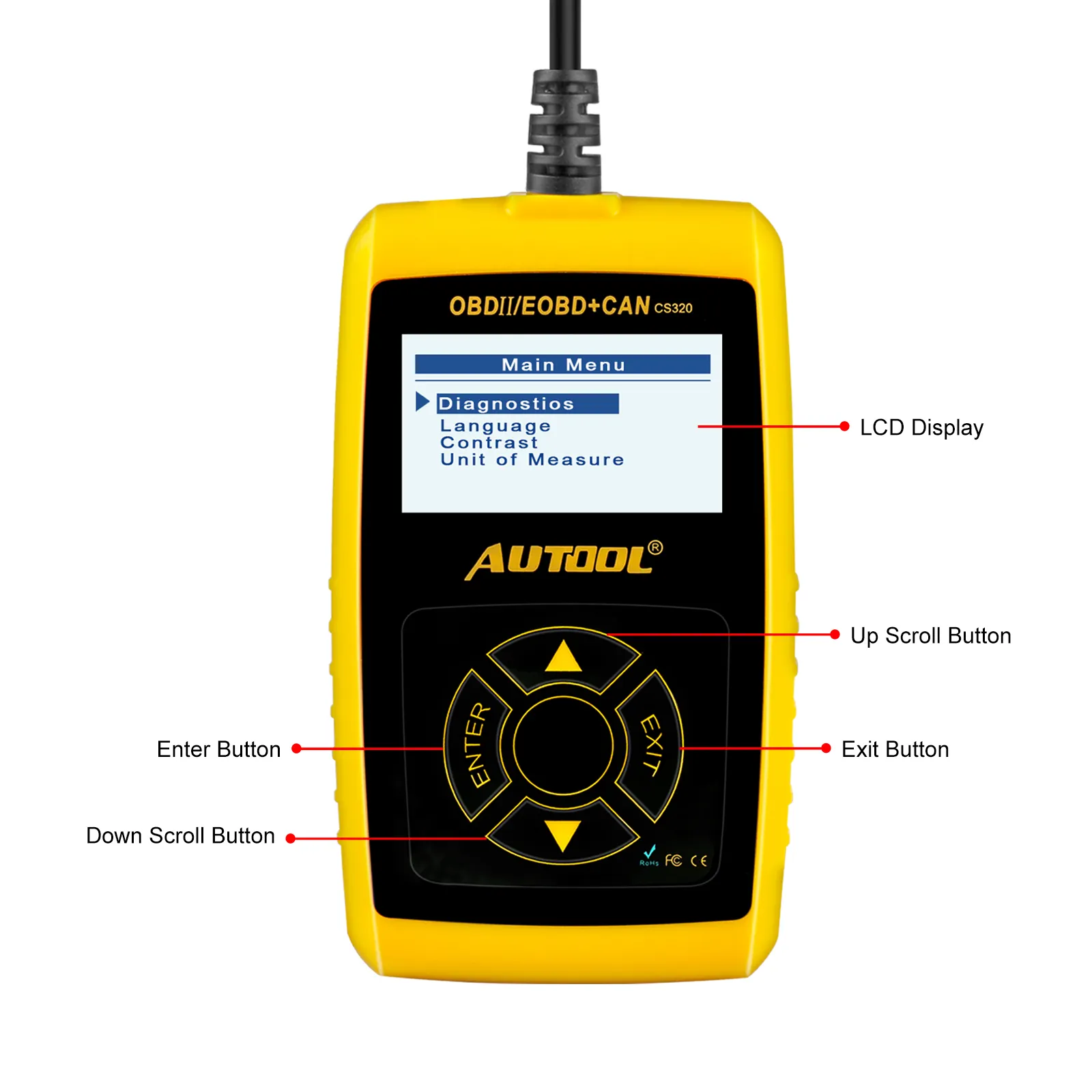 AUTOOL CS320 OBD2 Automotive Scanner OBD 2 II Car Code Reader Auto Vehicle Scan Diagnostic Tool PK AD310 <span class=keywords><strong>X431</strong></span>