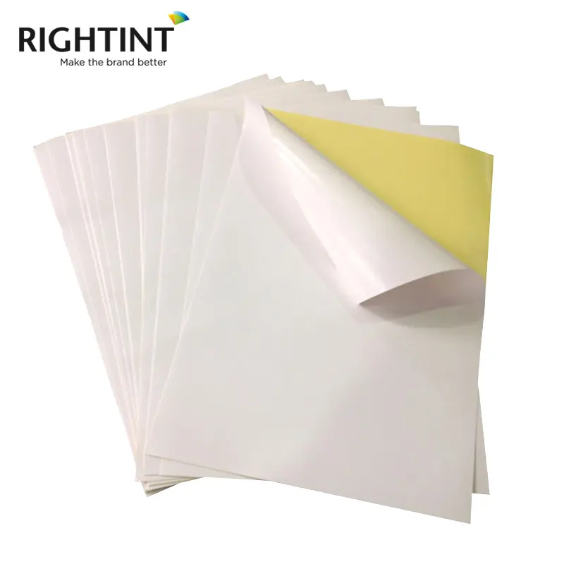 Nueva venta caliente productos de alta brillante espejo recubierto auto-adhesivo de papel de escribir de papel de impresión Offset virgen mezclado pulpa Anti-óxido