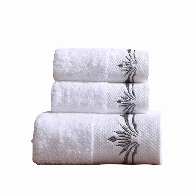 Toalha de banho do hotel, toalha de banho de algodão com logotipo bordado, hotel hotel
