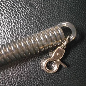 落下防止コイルランヤード/プラスチック製コイル状スプリングツール安全ランヤード/ステンレスフック付き釣り竿スパイラルコイルランヤード - Product Image 2