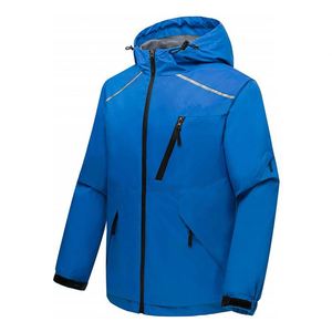 Los hombres de senderismo con capucha a prueba de viento chaqueta rompevientos para escalar - Product Image 4